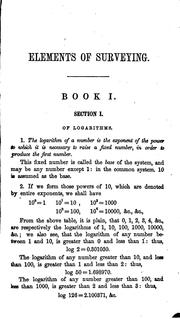 Cover of: Elements of Surveying, and Navigation, with Descriptions of the Instruments ...