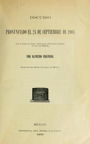 Cover of: Discurso pronunciado el 24 de septiembre de 1904 en el Congreso de artes y ciencias de la Exposición universal de San Luis Missouri