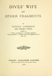 Cover of: Dives' wife, and other fragments