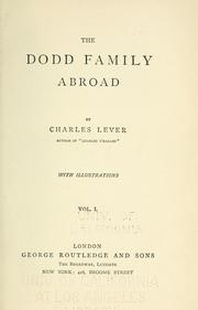 Cover of: The Dodd family abroad. by Charles James Lever