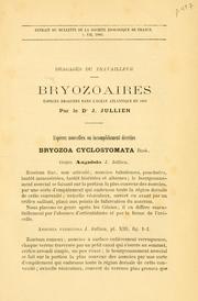 Cover of: Dragages du Travailleur: Bryozoaires espèces draguées dans l'océan Atlantique en 1881