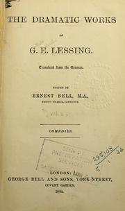 Cover of: Dramatic works. by Gotthold Ephraim Lessing
