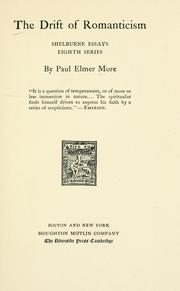 Cover of: The drift of romanticism by Paul Elmer More