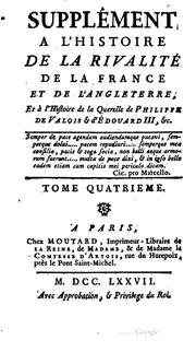 Cover of: Supplément à l'Histoire de la rivalité de la France et de l'Angleterre
