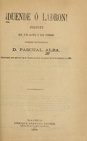 Cover of: !Duende o ladrón! by Pascual Alba