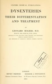 Cover of: Dysenteries by Rogers, Leonard Sir