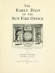 The early days of the Sun Fire Office by Edward Baumer