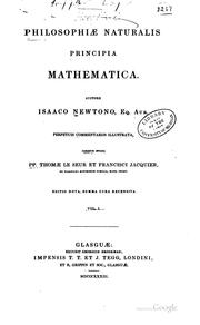 Cover of: Philosophiæ naturalis principia mathematica by Sir Isaac Newton