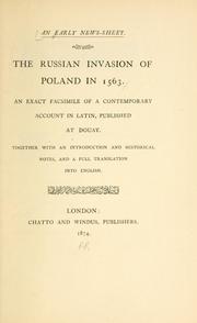 Cover of: An early news-sheet.: The Russian invasion of Poland in 1563.
