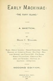 Cover of: Early Mackinac by Meade C. Williams
