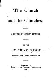 Cover of: The Church and the Churches: A Course of Epiphany Sermons