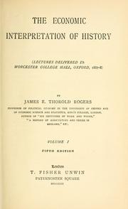 Cover of: The economic interpretation of history. by Rogers, James E. Thorold