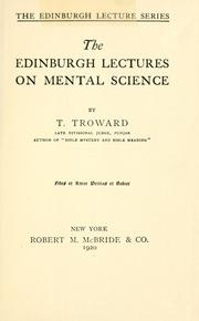 Cover of: The Edinburgh lectures on mental science by Thomas Troward