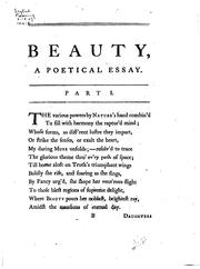 Cover of: Beauty: A Poetical Essay. In Three Parts