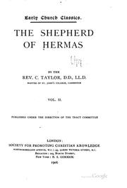 Cover of: The Shepherd of Hermas