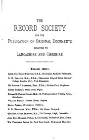 Cover of: Miscellanies, Relating to Lancashire and Cheshire