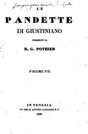 Cover of: Le Pandette di Giustiniano by Robert Joseph Pothier