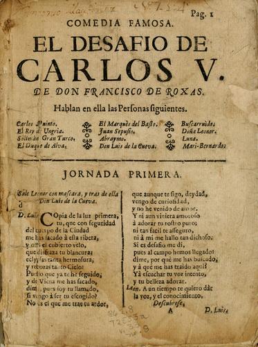El desafío de Carlos V by Francisco de Rojas Zorrilla