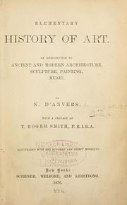 Cover of: Elementary history of art. by N. D'Anvers, N. D'Anvers