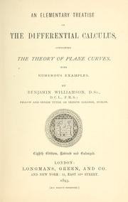 Cover of: Elementary treatise on the differential calculus: containing the theory of planes curves, with numerous examples