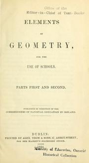 Cover of: Elements of geometry for the use of schools