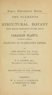 Cover of: elements of structural botany... | John Macoun