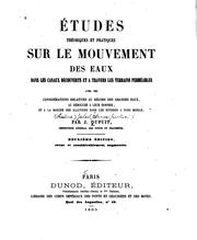 Cover of: Études théoriques et pratiques sur la mouvement des eaux dans les canaux ... by Jules Dupuit