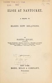 Cover of: Elsie at Nantucket. by Martha Finley