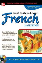 Cover of: Just Listen 'n' Learn French, 2E Package (Book + 4CDs) (Just Listen n' Learn) by Stephanie Rybak