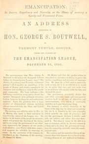 Cover of: Emancipation by George S. Boutwell