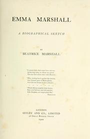 Cover of: Emma Marshall: a biographical sketch