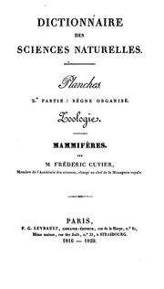 Cover of: Dictionnaire des sciences naturelles by Frédéric Cuvier