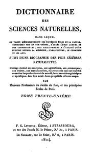 Cover of: Dictionnaire des sciences naturelles by Frédéric Cuvier