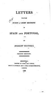 Cover of: Letters Written During a Short Residence in Spain and Portugal