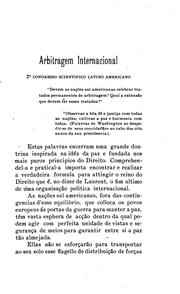 Arbitragem internacional: 2o. Congreso scientifico latino americano .. by Manoel Alvaro de Souza Sá Vianna