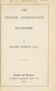 Cover of: The English archaeologist's handbook