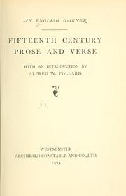 Cover of: An English garner ... by [Rearranged and classified under the general editorial supervision of Mr. Thomas Seccombe]