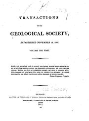 Cover of: Transactions of the Geological Society of London by Geological Society of London.