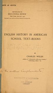 Cover of: English history in American school text-books