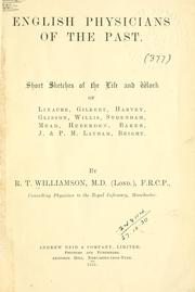 English physicians of the past by Williamson, Richard Thomas