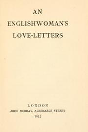 Cover of: An Englishwoman's love-letters.