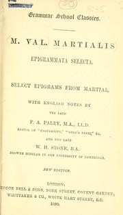 Cover of: Epigrammata selecta by Marcus Valerius Martialis