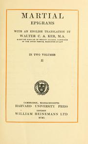 Cover of: Epigrams: with an English translation