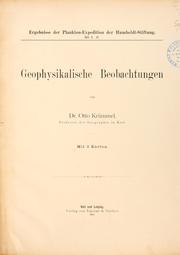Cover of: Ergebnisse der in dem Atlantischen Ocean von Mitte Juli bis Anfang November 1889 ausgeführten Plankton-Expedition der Humboldt-Stiftung. by Victor Hensen