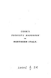 Cover of: Cook's tourist's handbook for northern Italy