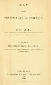 Cover of: Essay on the physiognomy of serpents