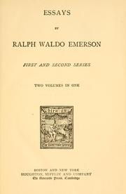 Cover of: Essays: first series and second series.