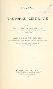 Cover of: Essays in pastoral medicine