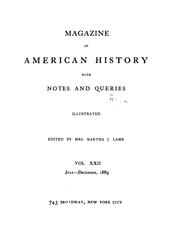 Cover of: The Magazine of American History with Notes and Queries by Martha J. Lamb, Pond, Nathan Gillett , 1832-, John Austin Stevens