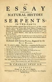 Cover of: An essay towards a natural history of serpents by Owen, Charles